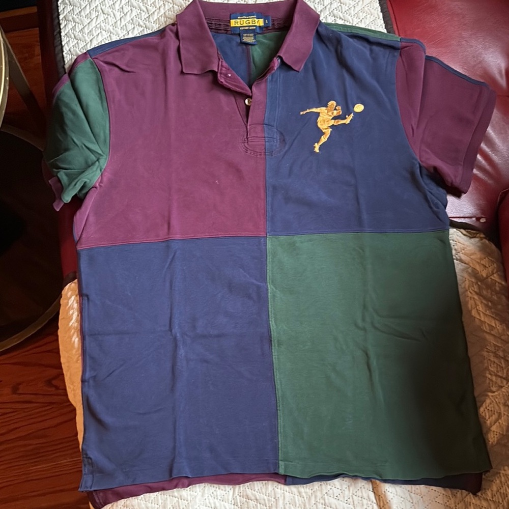 Multicolor VTG Men's Rugby Ralph Lauren Polo Shirt